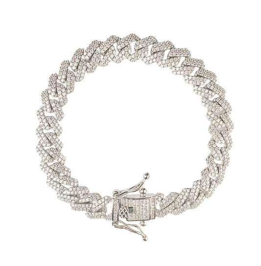 Sterling Tennis Bracelet w / Pave Lab Grown Diamonds