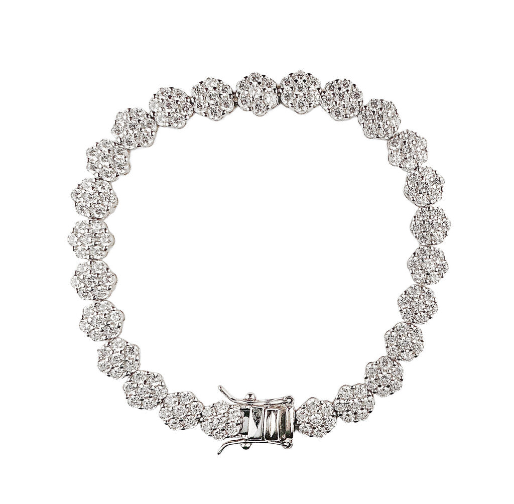 Sterling and Crystal Tennis Bracelet