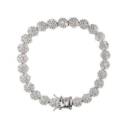 Sterling and Crystal Tennis Bracelet
