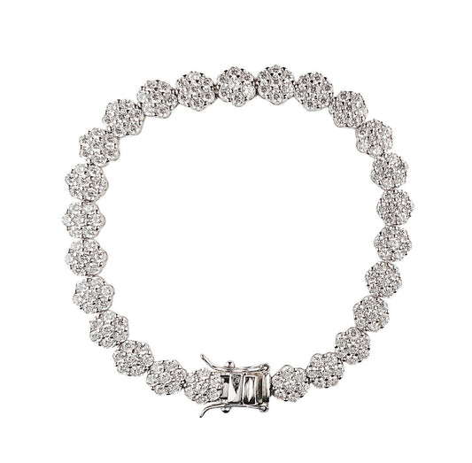 Sterling and Crystal Tennis Bracelet
