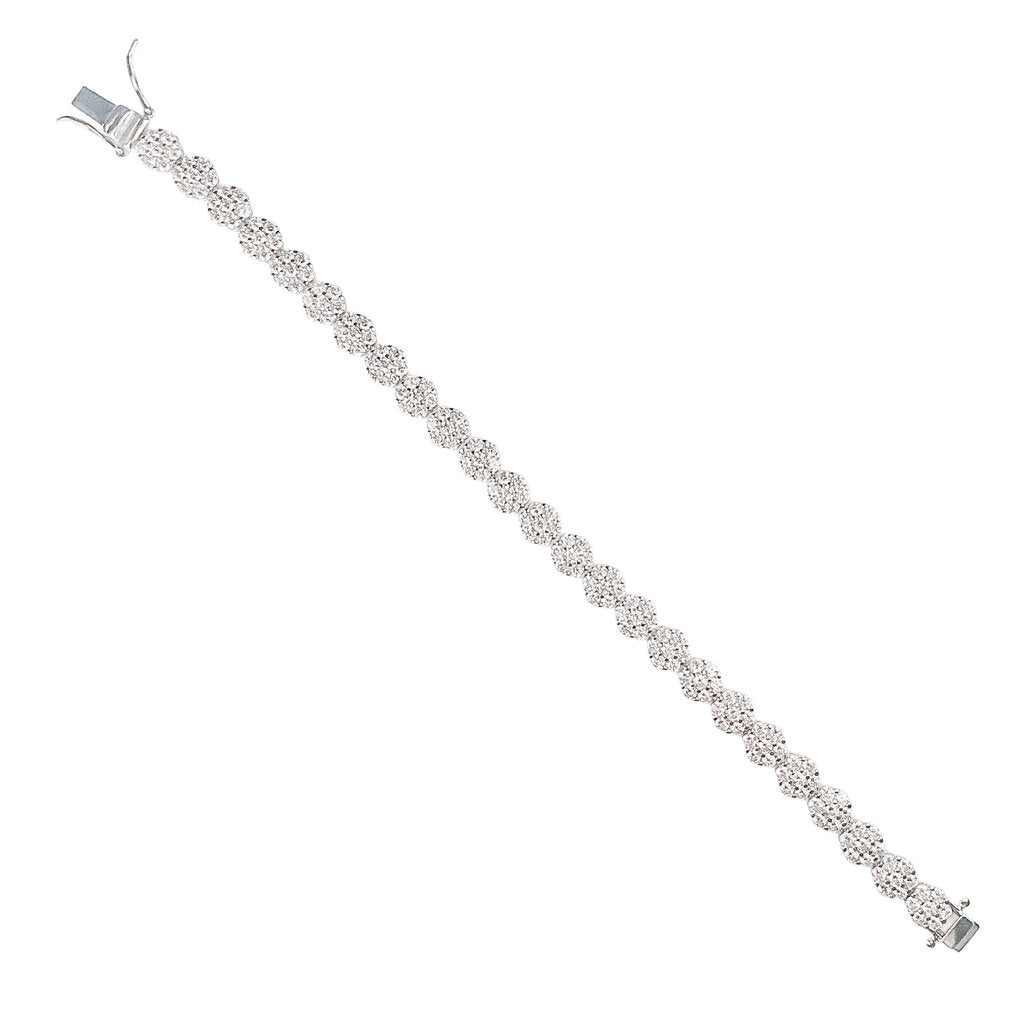 Sterling and Crystal Tennis Bracelet