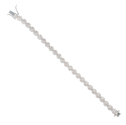 Sterling and Crystal Tennis Bracelet