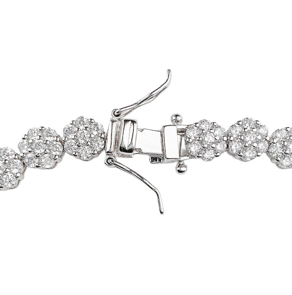 Sterling and Crystal Tennis Bracelet