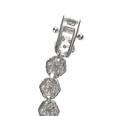 Sterling and Crystal Tennis Bracelet