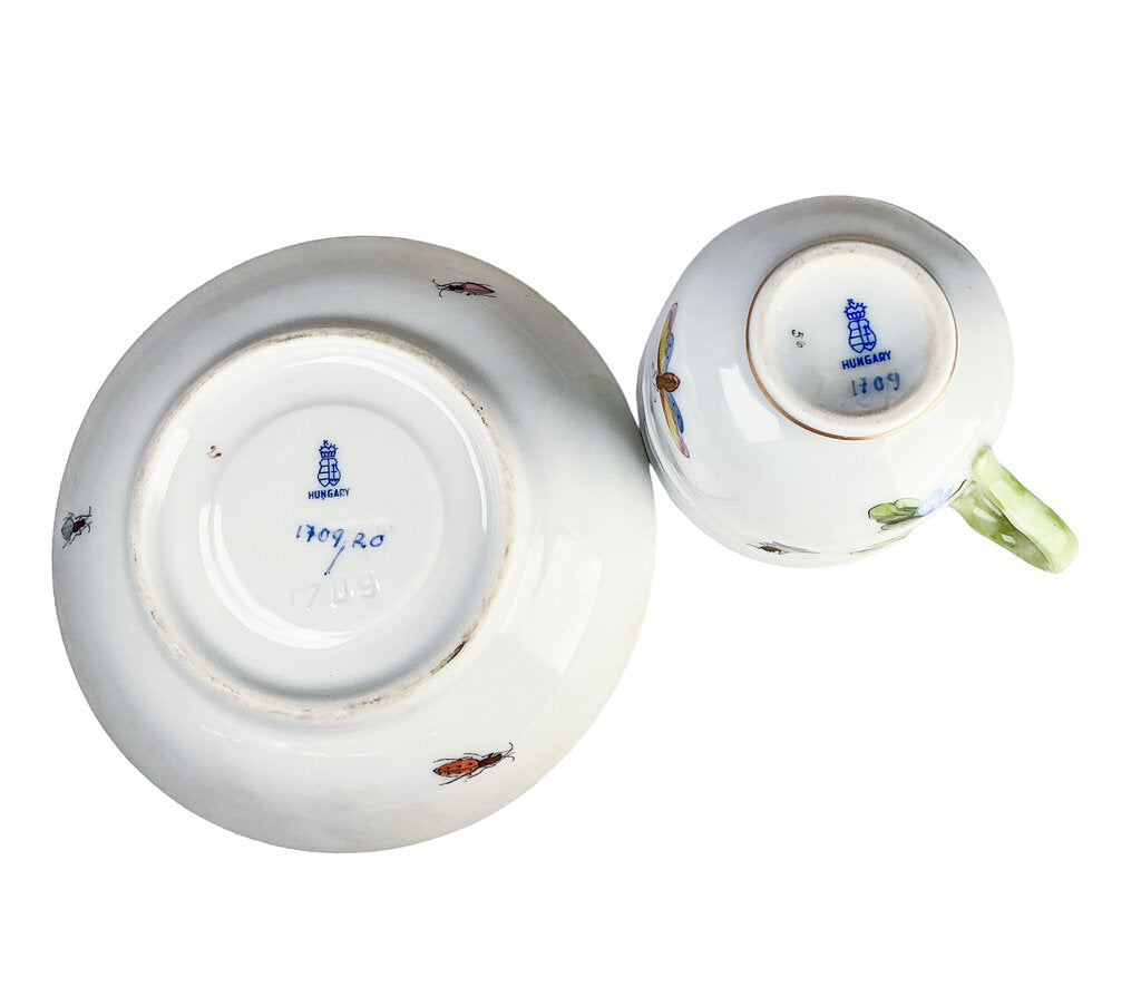 Herend Demitasse Cup (5) & Saucer (7)