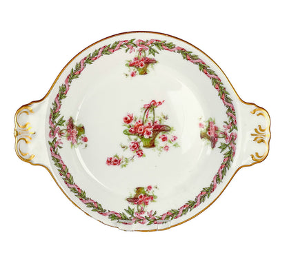 Limoges. Rose & Gilt Fruit Bowls (SET/6)