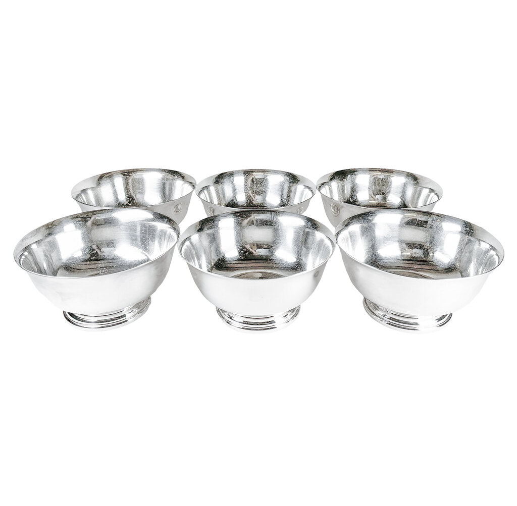 Gorham SET/6 Paul Revere Nut/Condiment Bowls 4.5"D