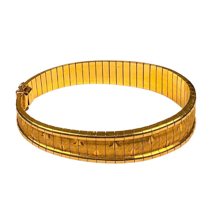 18 YG Flat-Band Bracelet. 750. Box Clasp. 50g