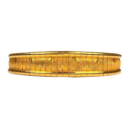 18 YG Flat-Band Bracelet. 750. Box Clasp. 50g