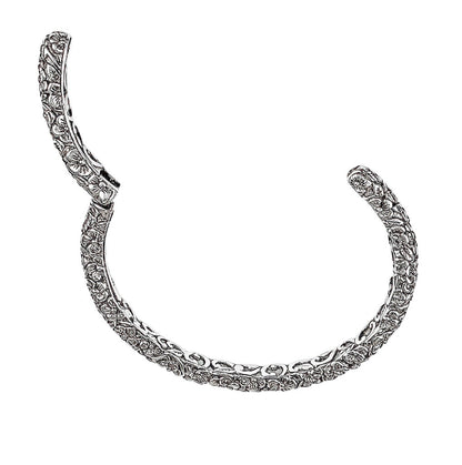 JAI by John Hardy "Forget Me Not" Hinged Sterling Cuff