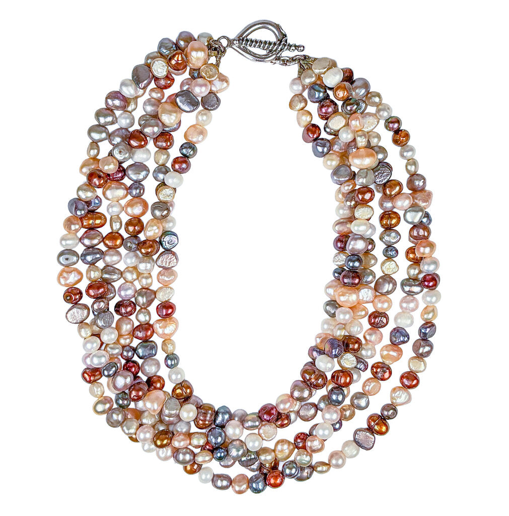 Deborah Armstrong & Co Multi-Strand Baroque Pearl Necklace