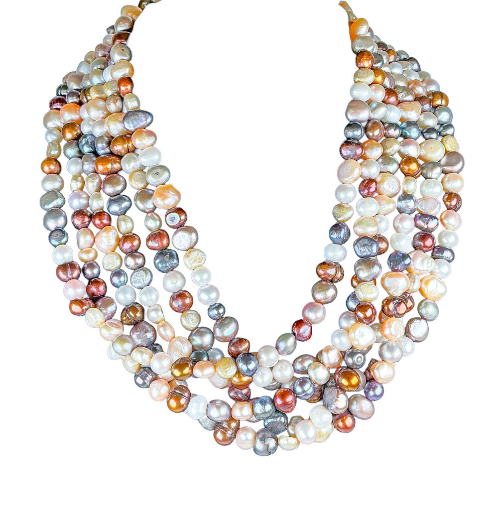 Deborah Armstrong & Co Multi-Strand Baroque Pearl Necklace