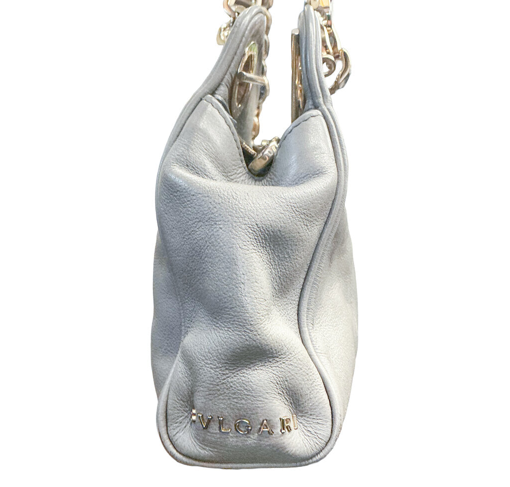 Bulgari Grey Bag w/ Signature Strap Orig $2175