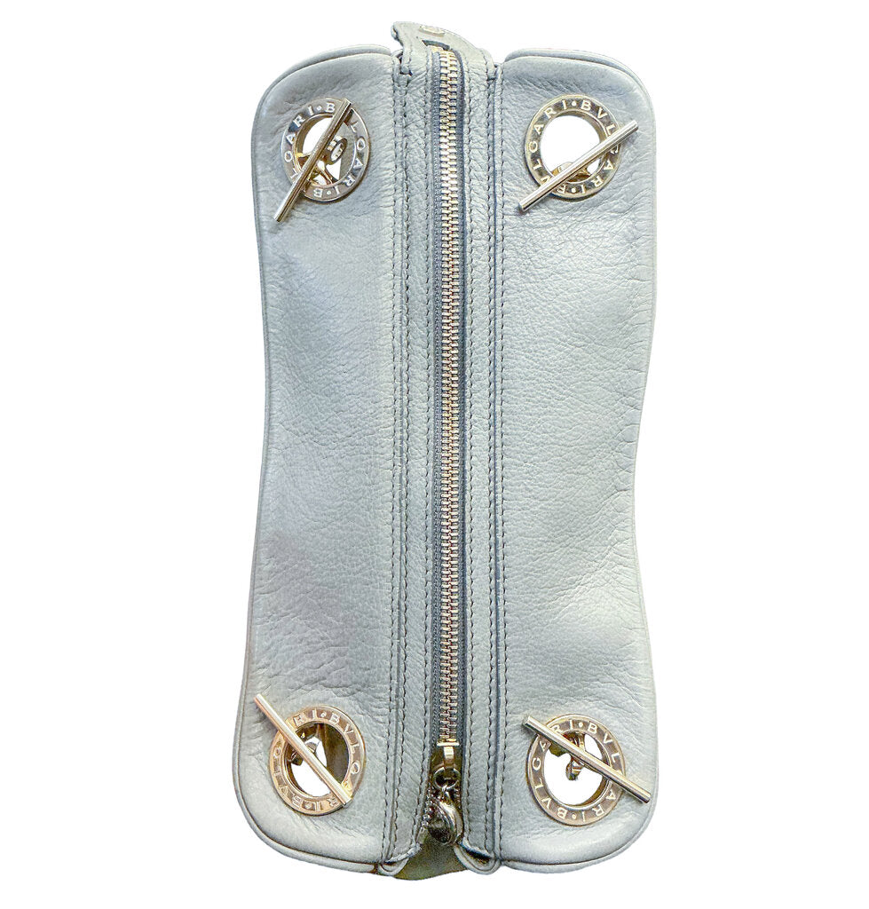 Bulgari Grey Bag w/ Signature Strap Orig $2175