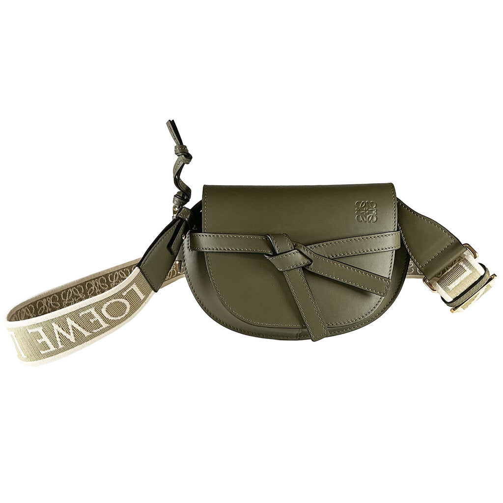 Loewe Mini Gate Dual Bag in Autumn Green