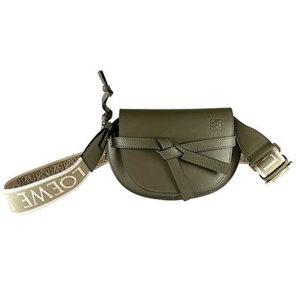 Loewe Mini Gate Dual Bag in Autumn Green