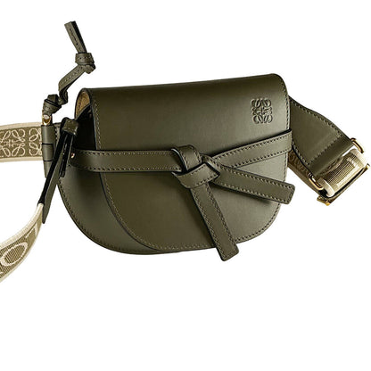 Loewe Mini Gate Dual Bag in Autumn Green
