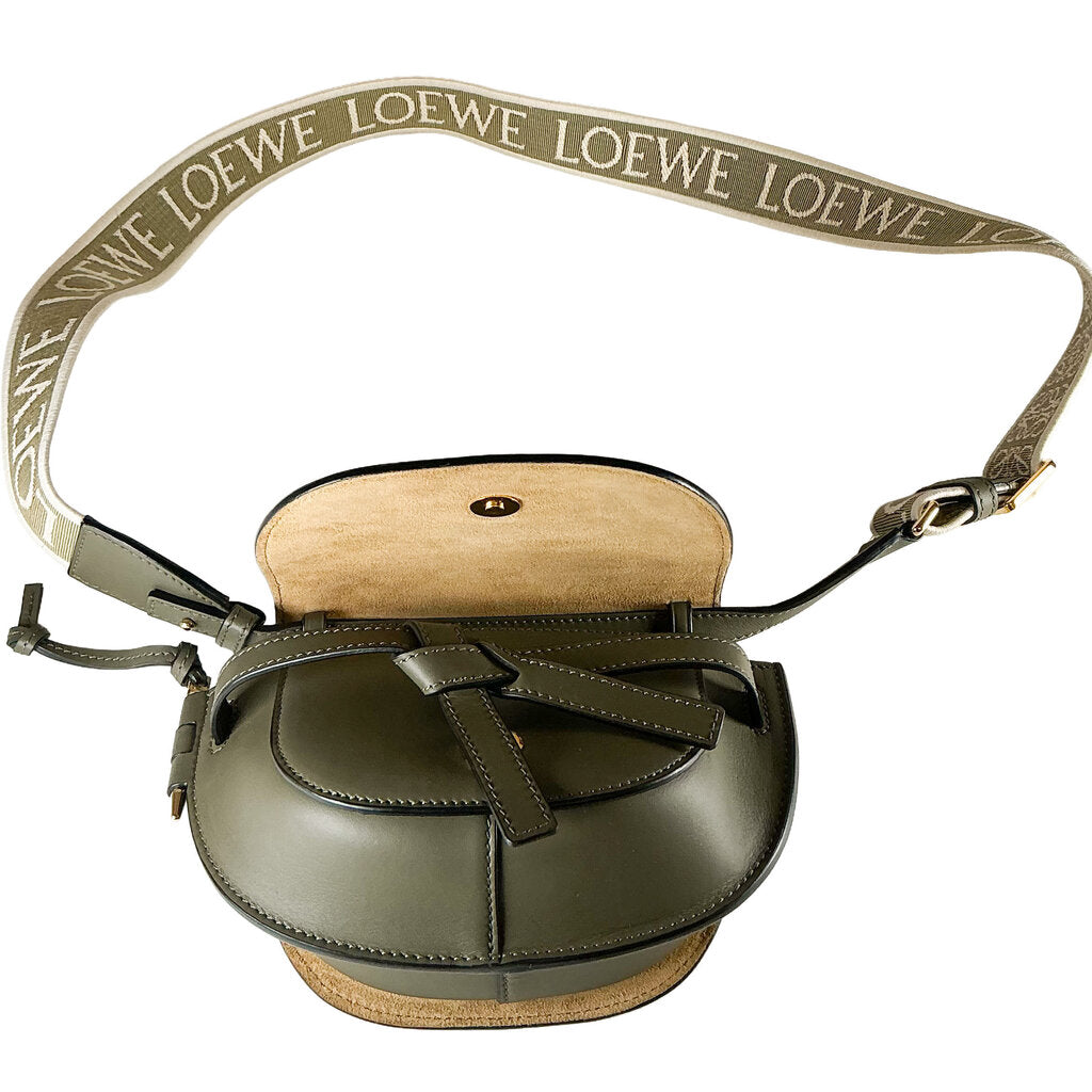 Loewe Mini Gate Dual Bag in Autumn Green