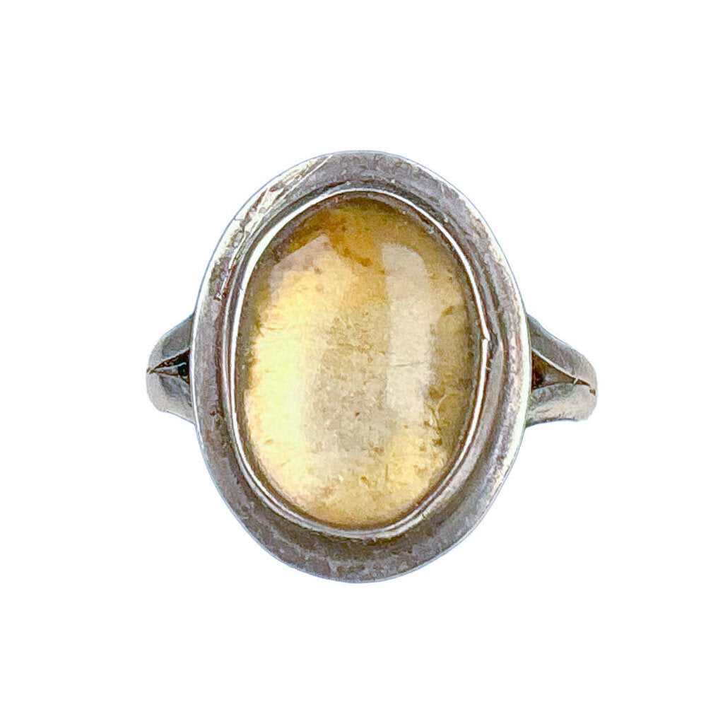 Small Oval & Silver w/Stone Ring