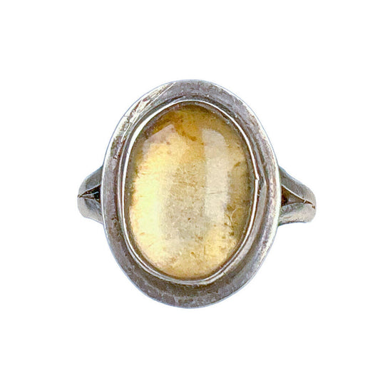 Small Oval & Silver w/Stone Ring