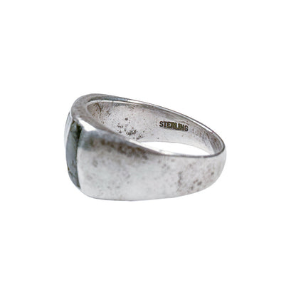 Turqoise, Jet, Silver, Shell & Pearl Bars Ring