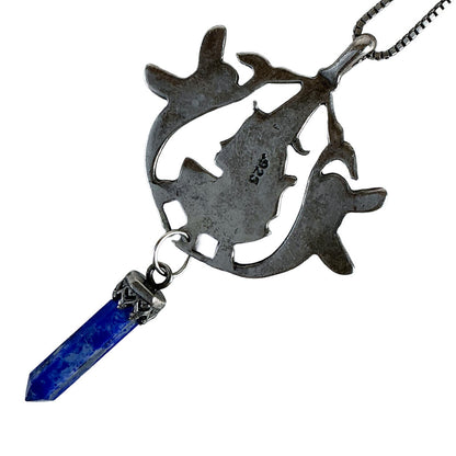 Egyptian Lapis & Silver Necklace & Earrings