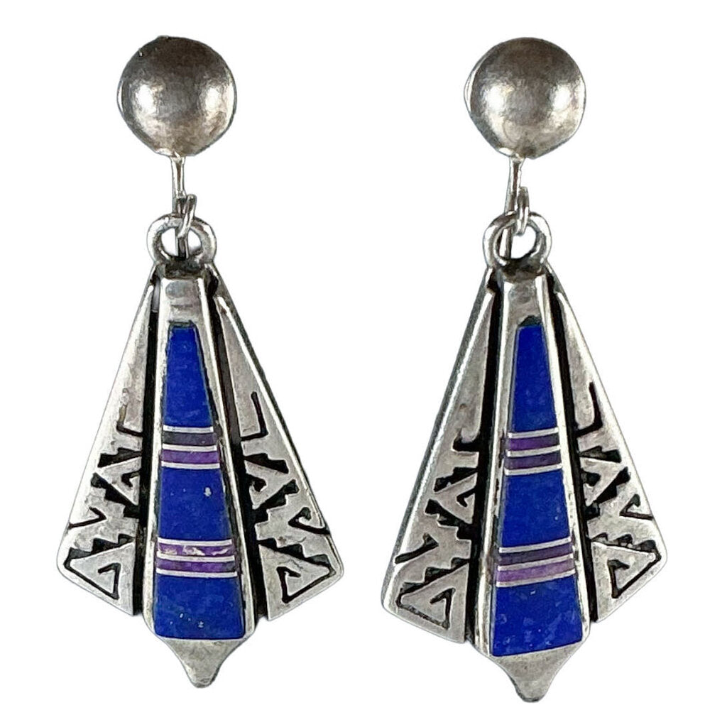 Egyptian Lapis & Silver Necklace & Earrings
