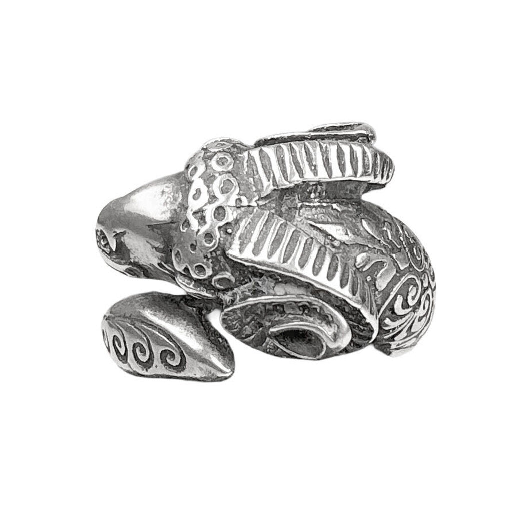 Sterling Egyptian Ram's Head Ring & Torque Bracelet
