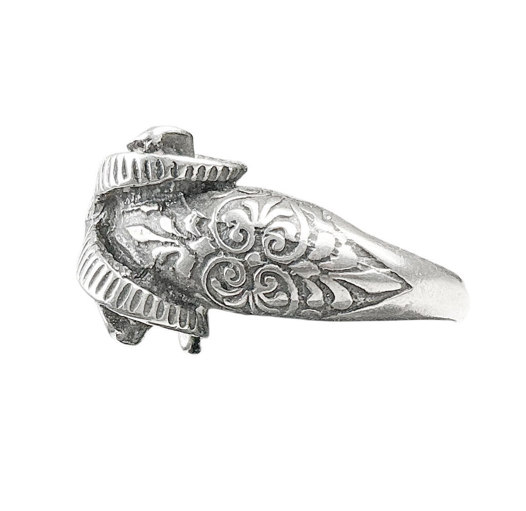 Sterling Egyptian Ram's Head Ring & Torque Bracelet