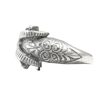 Sterling Egyptian Ram's Head Ring & Torque Bracelet