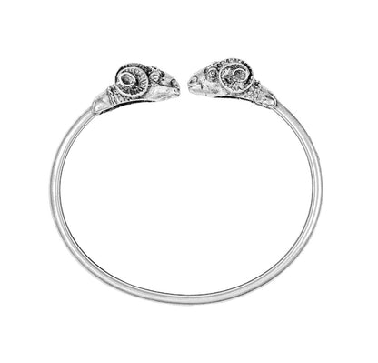 Sterling Egyptian Ram's Head Ring & Torque Bracelet