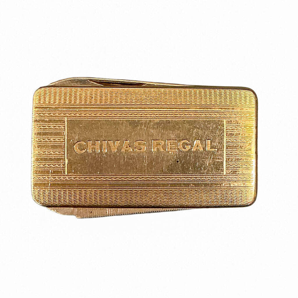 Vintage Chivas Regal Stainless Steel Money Clip