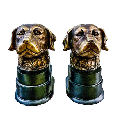 Vintage Bronze Finish Labrador Bookends