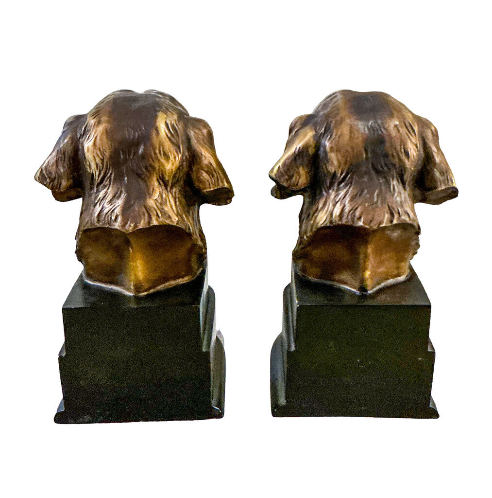 Vintage Bronze Finish Labrador Bookends