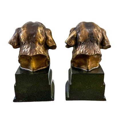 Vintage Bronze Finish Labrador Bookends