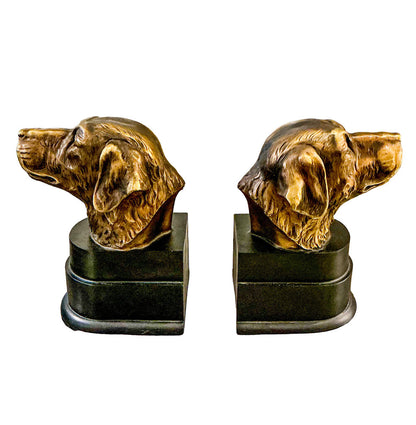 Vintage Bronze Finish Labrador Bookends
