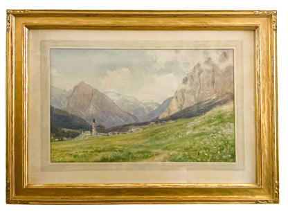 Arthur T. Nowell. Cortina d'ampezzo. Watercolor on Paper.