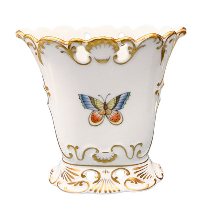 Herend Flowers & Butterflies Flower Vase