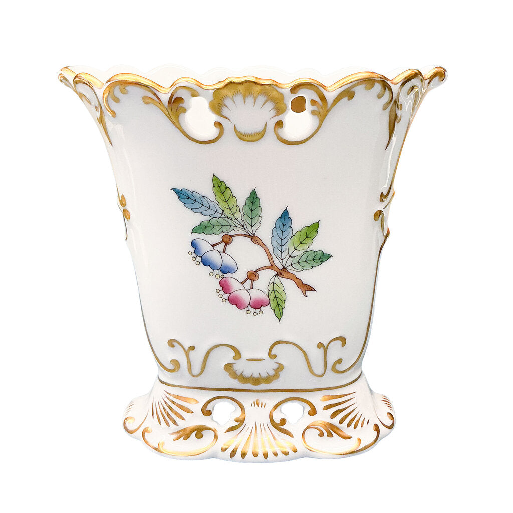 Herend Flowers & Butterflies Flower Vase