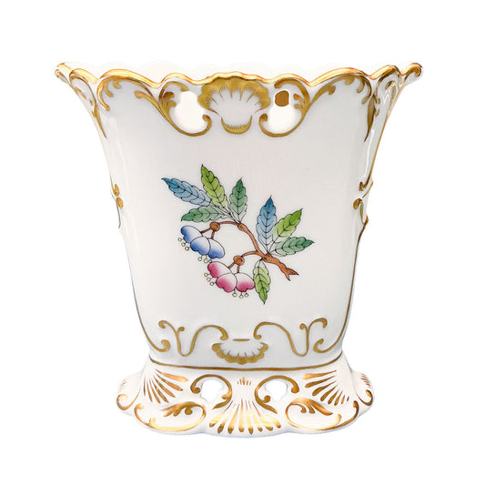 Herend Flowers & Butterflies Flower Vase