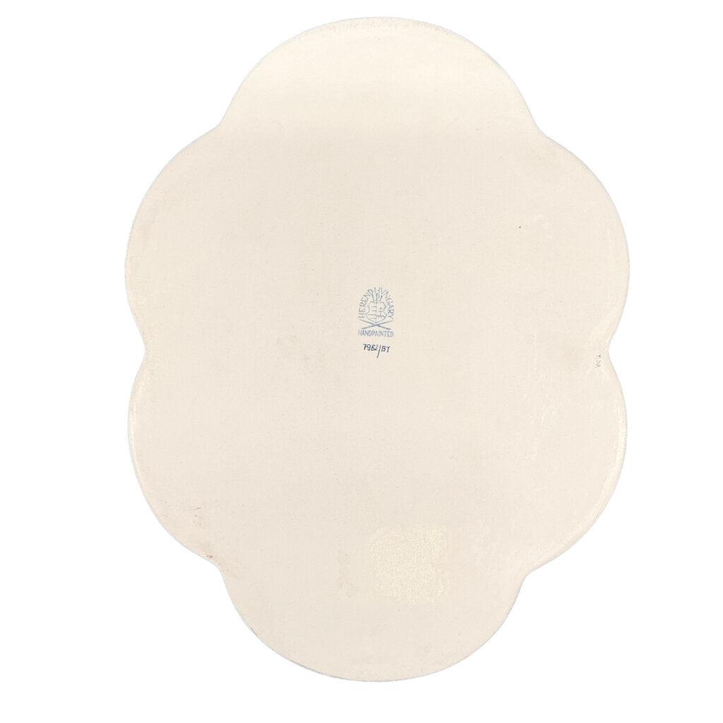 Herend Flowers Scallop Edged Cookie Tray