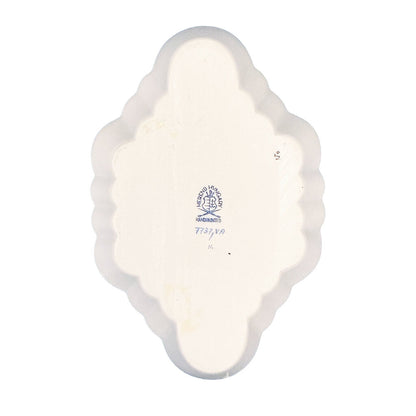 Herend Flowers Scallop Edged Diamond Trinket Tray