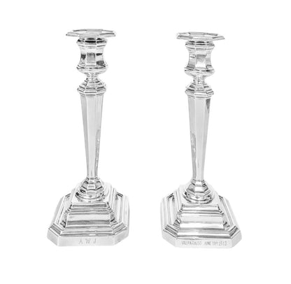 Pair of Sterling James Dickson Candlesticks