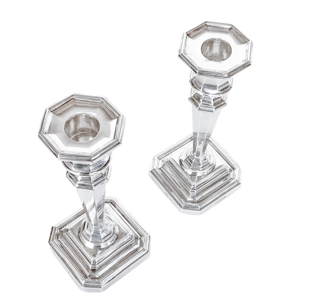 Pair of Sterling James Dickson Candlesticks