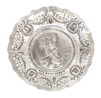 Sterling 19th Century Marie Antoinette Portrait Plate