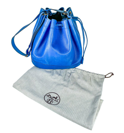 Hermes Market Bag in Teal Leather