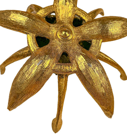 Vintage Brass Flower Petal Ashtray