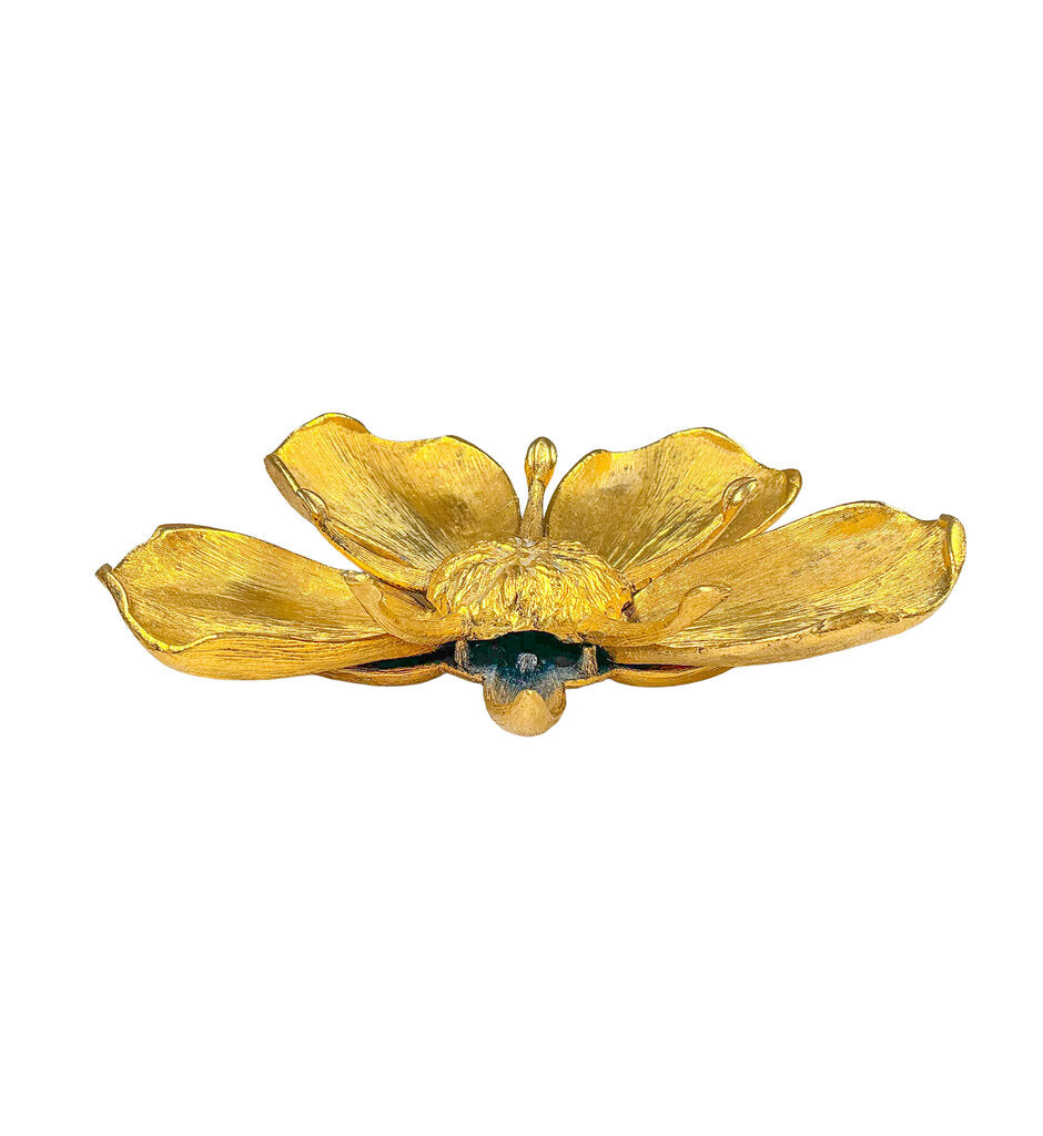 Vintage Brass Flower Petal Ashtray