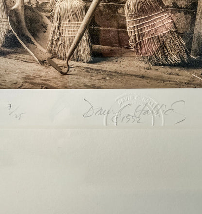 David Halliday. Brooms. Contemporary Archival Pigment Print, Sepia Tone