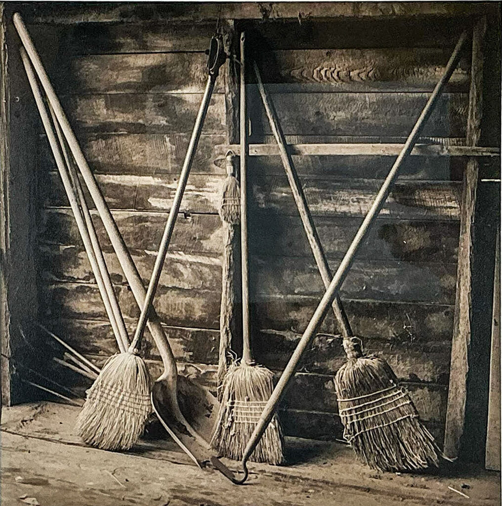 David Halliday. Brooms. Contemporary Archival Pigment Print, Sepia Tone